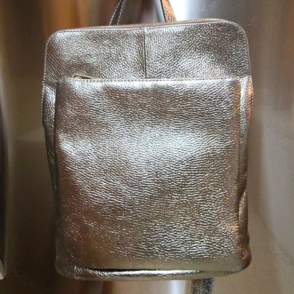 Pelle | Made in Italy | Champagne Gold Leather | Backpack | NWOT - Picture 14 of 14